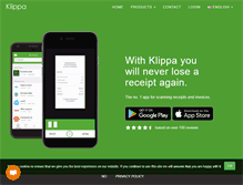 Tablet Screenshot of klippa.com